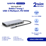 Hub chuyển đổi Belkin 7 trong 1 USB-C Multiport- Hàng chính hãng - Bảo hành 2 năm
