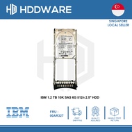 IBM 1.2 TB 10K SAS 6G 512n 2.5" HDD // 00AR327 // 00AR400 // 00AR800