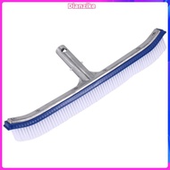 18 Inch Outdoor Pool Wall Brush Swimming Pool Cleaning Tool Aluminum Handle for Pond Spa  Pools Alga