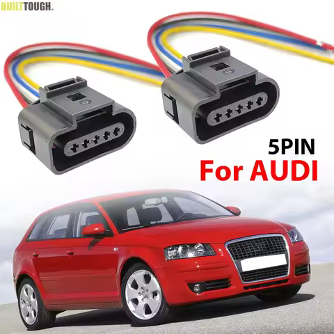 2x For AUDI A1 8X A3 8P A4 B7 A6 C6 TT 8J Q7 4L MAF Mass Air flow Meter Sensor Connector 5PIN Plug W