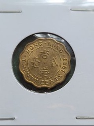 香港硬幣～1983年香港伊莉莎伯二世貳毫（全新）金光版