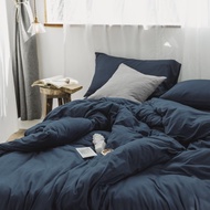 ชุดเครื่องนอน bedding set 4ชิ้น(ผ้าปูที่นอนx1 ปลอกผ้านวมx1 ปลอกหมอนx2) 6ฟุต ใช้กับที่นอน6-12นิ้ว รัด