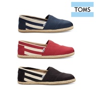 Daigou TOMS Women's Shoes Summer Linen Men's Breathable Flat Canvas One-Step Straw Bucket