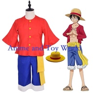 anime luffy costume for kids 3yrs to 12yrs