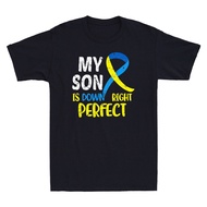 Down Syndrome Awareness Shirt My Son Is Down Right Perfect Vintage Men'S T-Shirt