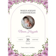 kad jemputan majlis aqiqah&kesyukuran/kad jemputan digital majlis aqiqah/ kad jemputan digital murah