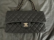 2022新款 Chanel CF Classic Flap Bag Dark Grey Medium 中號 25cm 灰黑色