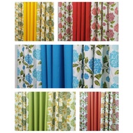 7Ft,3in1 plain & printed curtain 60x85inches(150x215cm)8 rings curtain