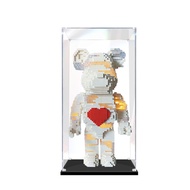 display case box for bearbrick 1000%  400% acrylic display box stackable  free standing