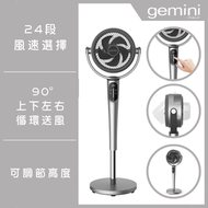 8” DC 座地循環風扇 GCF40BK 支援上下左右90 度廣角自動送風  24段風速選擇 輕觸式面板  附有遙控器