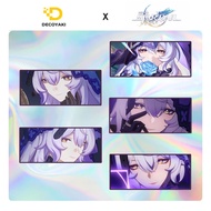 (5pcs) Black Swan Honkai Star Rail Hologram Slap Sticker, Honkai Star Rail Black Swan Hologram Stick