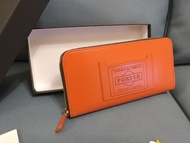 原價$3xxx二手9成9新🇯🇵日本製Porter橘色長銀包 購自日本官網 正貨 made in Japan