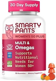 SmartyPants Multivitamin Gummy for Women 50 and Over - Improved Formula: Omega 3 (DHA/EPA), Methylfo