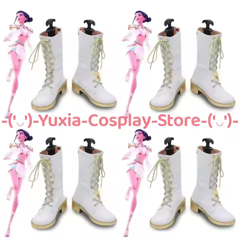Yuxiacosplay! Zoey Cosplay Shoes Anime Game Character Prop PU Leather Boots Halloween Carnival Party