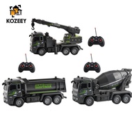 [KOZEEY] Electric RC Truck 6WD Preschool Learning with Lights 1:32 RC Engineering Truck