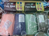 📮พร้อมส่ง📦 Face Mask สีพาสเทล หน้ากากอนามัย ผ้าปิดจมูกอนามัย หนา 3 ชั้น (1กล่องมี50ชิ้น)