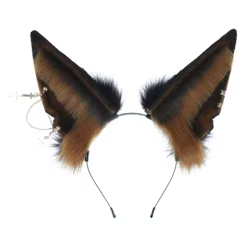 Wolf Ear Headband Animal Hair Hoop Faux Fur Dog Ears Plush Wolf Ears Realistic Lolita Headband Wolf 