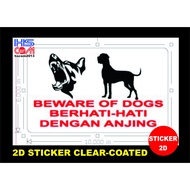 20230818-500 STICKER BEWARE OF DOGS FOR DOOR,GATE,FENCE