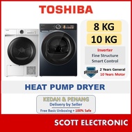 Toshiba 8KG 10KG T21 Heat Pump Dryer TD-E80BT21HWM(WW) TD-T25BS110HWM(MG)