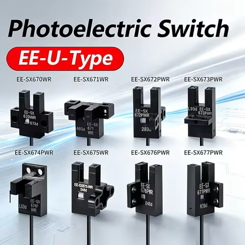 U Type Photoeletric Switch EE-SX670-WR Proximity Sensor With 1m Cable EE-SX671 EE-SX672 EE-SX673 EE-
