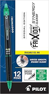 PILOT, FriXion Synergy Clicker Erasable, Refillable, Retractable Gel Ink Pens, Extra Fine Point 0.5 