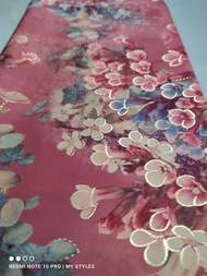 Vải áo dài lụa nhũ cao cấp hoạ tiết hoa lá nhũ vàng (lụa nhũ HK)