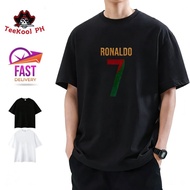 Ronaldo 7 Graphic Print Men Oversized T-Shirt Loose Fit Casual Football Fan Jersey Top