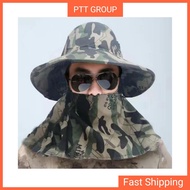 Topi Askar Anti UV Fishing Hats UV rotection Fishing Caps Face Neck Cover Outdoor Sport Penutup Muka