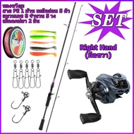 HAIYI FISHING ชุดรอกคันเบ็ดตกปลา 165 ซม. 180 ซม. 7.2:1 คันเบ็ดครบชุด พร้อมสายตกปลา และชุดอุปกรณ์ตกปล