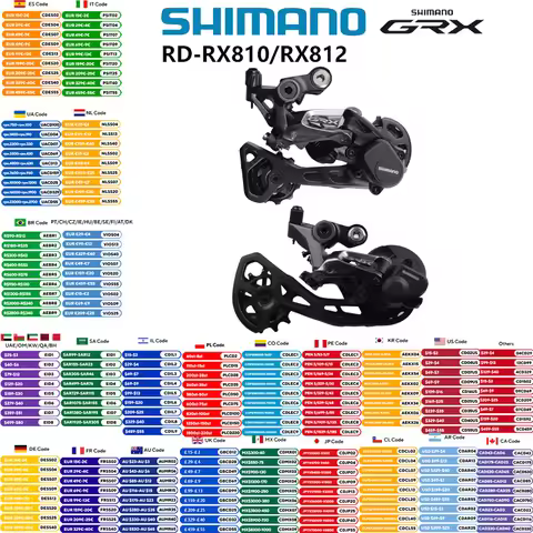 Shimano GRX RX812 RX810 RX800 RX817 RD 11 Speed GS Long Cage Road Bike Rear Derailleur for RX800 R80