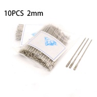 10pcs Mata Bor Lapis Berlian 1mm-2.0mm untuk Batu Permata Kaca Liontin Gelang Akik