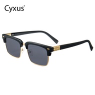 Cyxus Effective Glare Blocking: Non-Polarized Sunglasses, Long Square Business Frame, Metal Frame, S
