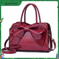 H0038 Handbag Shoulder Bag The Movie Crocodile Pattern Big Bow PU Leather With Strap