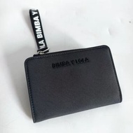 西班牙 BIMBA Y LOLA 黑色尼龍布 拉鏈 銀包