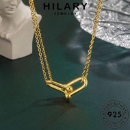 HILARY JEWELRY Gold Leher Perak Silver 925 Pendant Sterling Necklace Chain Rantai Korean 純銀項鏈 Women Accessories For Perempuan Original N46