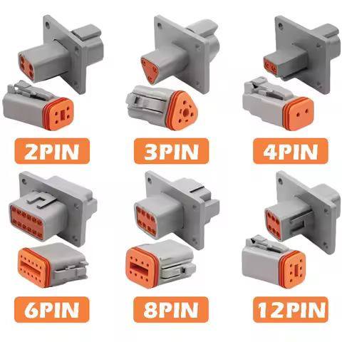 5/10/100Sets Deutsch DT series Waterproof Wire Connector Flange DT06-2S DT04-2P DT06 DT04 Automotive