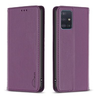 Cho Samsung Galaxy A31 A51 A71 Ốp điện thoại có nam châm Ví da khe cắm thẻ cặp vợ chồng lật Bìa vỏ