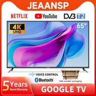 JEAANSP 65 70 inch 4K UHD Smart  TV 50 55 65 Inch Android TV FHD TV DVB-T2 Netflix/YouTube/GooglePla