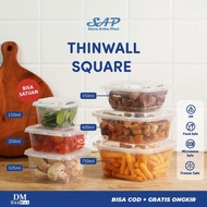 Thinwall DM 500ml|600ml|750ml SQ Thinwall Square/ Food Container - Slime Box - Dessert Box (Retail P
