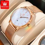 OLEVS Jam Tanggan Perempuan Ladies Watch New Model 2023 Waterproof Ladies Watch Stainless Steel Alloy Watch Strap Women Watches