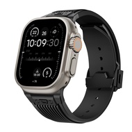 Chất lỏng Fluororubber Dây đeo cho apple watch series 10 9 8 7 6 SE Band 45mm 44mm 42mm 46mm Thể tha