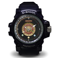 Jam Tangan Pria CASINO ROULETTE Sport Analog Quartz Keren Terbaru Hitam
