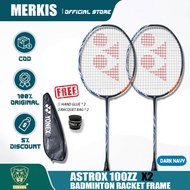 【Lee Chong Wei's Choice】YONEX ARCSABER 100ZZ DarkNavy Racket 2PCS Full Carbon with String & Free Bag