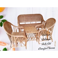 RATTAN SALA SET SOLIHIYA WITH CENTER TABLE 4PC