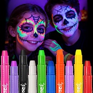 6/12pcs Neon Face Paint,UV Blacklight Glow Face Paint,Neon Fluorescent Body Paint Markers for Party