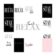 Time to Relax  Modern Text Art Poster Print for Home Interior Design Elegant Wall Decor from the Text Art Collection