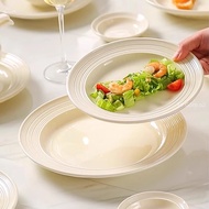 Deep ceramic plate Family plate round ceramic plate spaghetti plate spaghetti plate ceramic plate vi