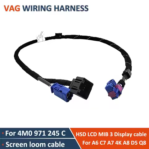 HSD MIB 3 Display Cable - For Audi A6 C7 A7 4K A8 D5 Q7 4M Q8 Screen Loom 4M0 971 245 C