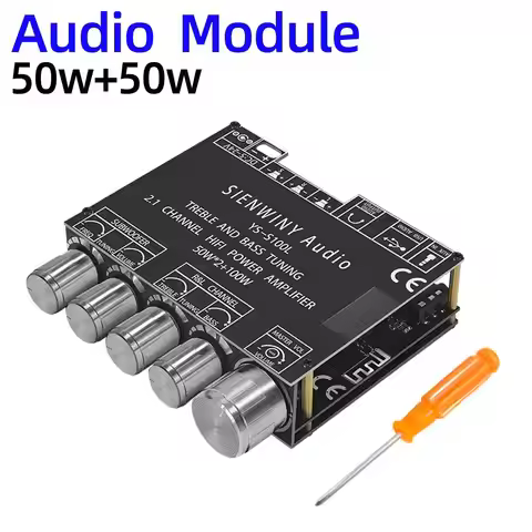 YS-S100L 50W*2+100W 2.1 Subwoofer Amplifier Board 3 Channel CS8673E Bluetooth 5.1 DIY Home Audio Ste