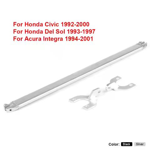 Rear Strut Bar Black for Honda 92-00 Civic EG EK/93-97 Del Sol/94-01 Integra DC2 Rear Upper Strut Br